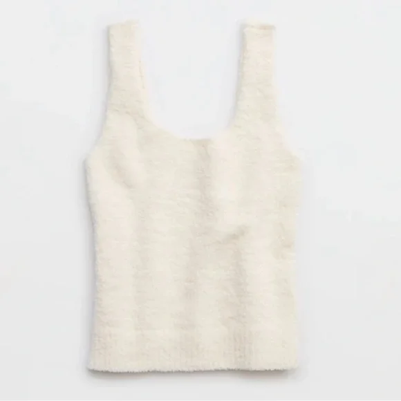 AERIE MARSHMALLOW Cropped Tank Top - Picture 4 of 10